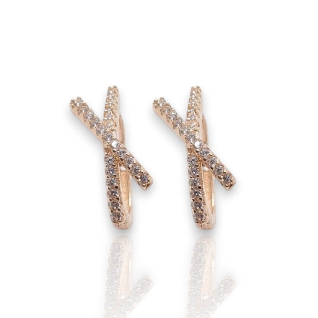 Rose gold plated silver 925º earrings (code FC007325)